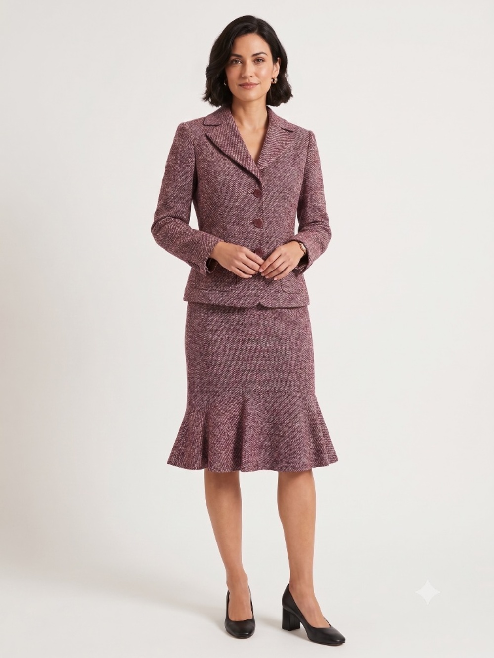 ANN TAYLOR PETITES Tweed Skirt Suit Set – Jacket (8P) & Skirt (6P)